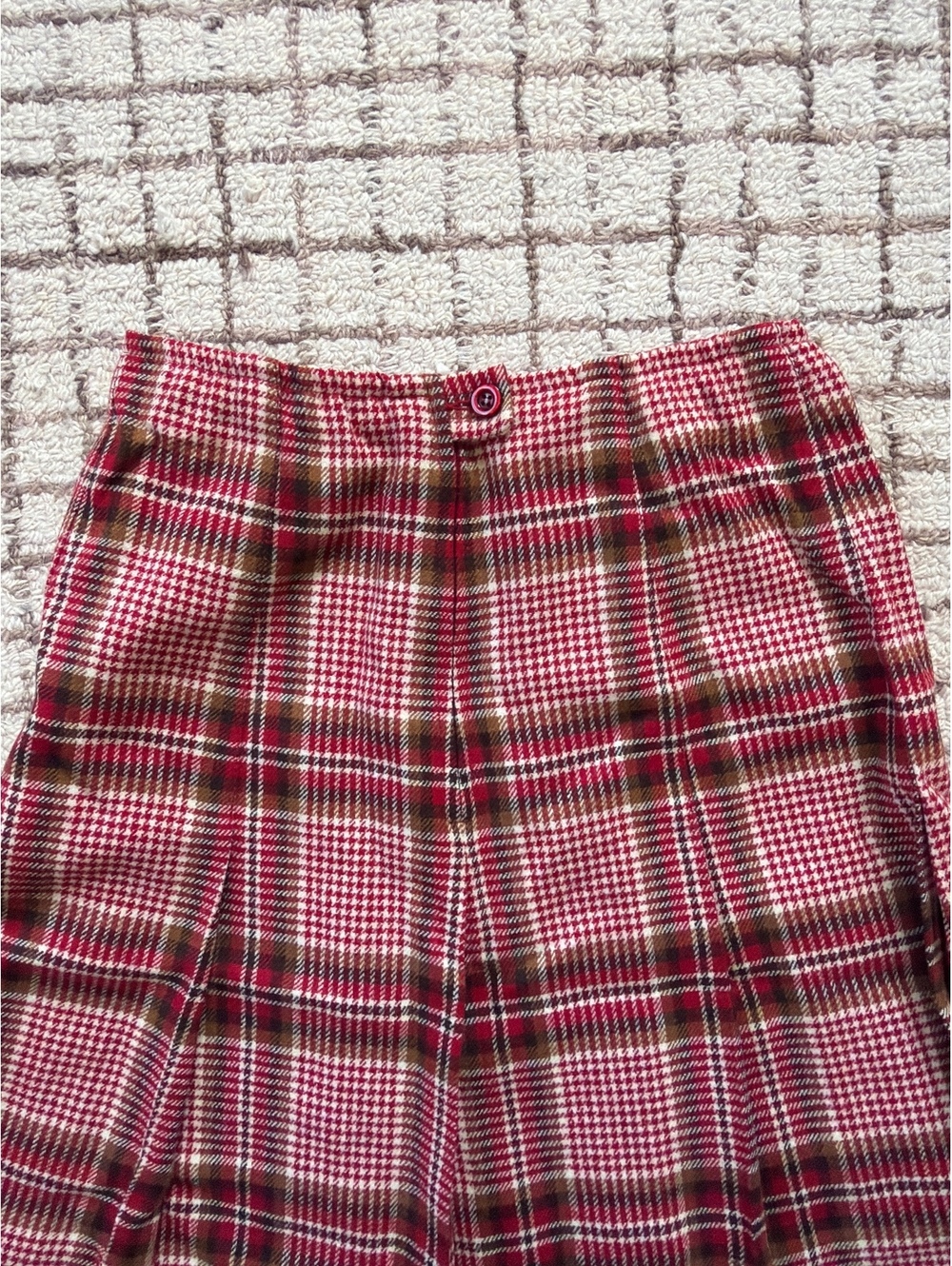Vintage Women's Pendleton Wool Red Plaid Skirt Dark Academia Preppy Heritage 12 - Picture 5 of 5